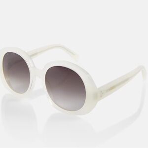 NEW CELINE WOMEN ROUND SUNGLASSES CELINE CL40242I 25K WHITE GREY EYEWEAR